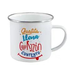 GENERICO - Tazón Enlozado con típicas frases chilenas
