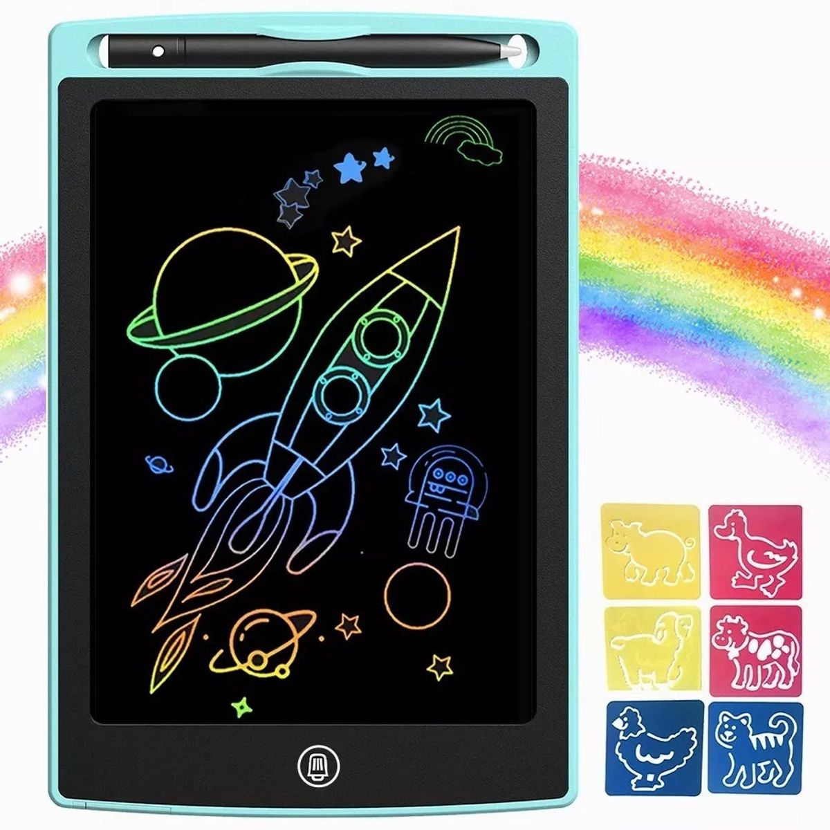 TATEE - Juguetes Pizarron Magic board de dibujo azul 25×17×1cm