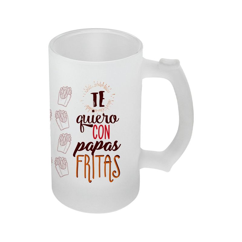 GENERICO - Vaso Shopero de Vidrio Empavonado con Dicho Popular