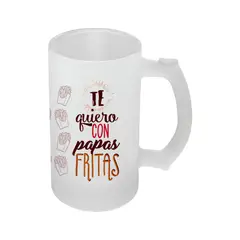GENERICO - Vaso Shopero de Vidrio Empavonado con Dicho Popular