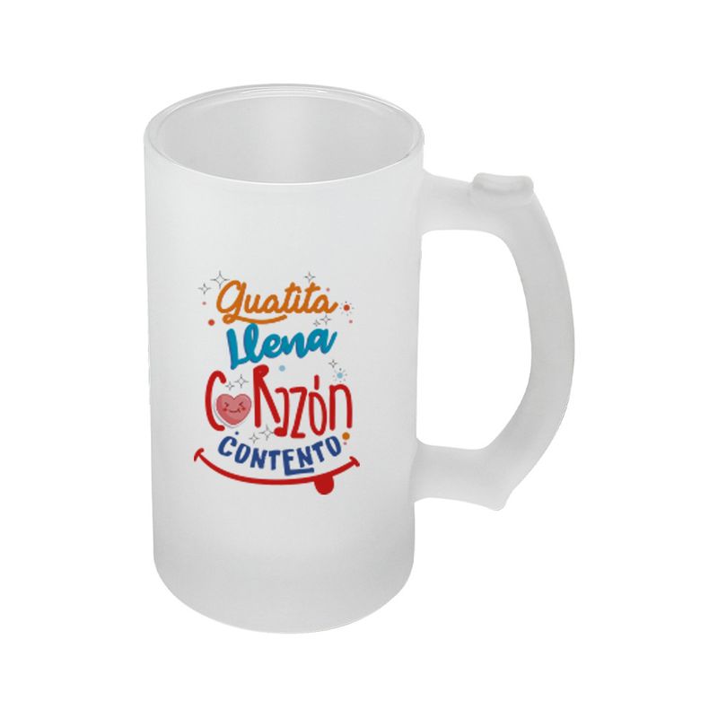 GENERICO - Vaso Shopero de Vidrio Empavonado con Dicho Popular