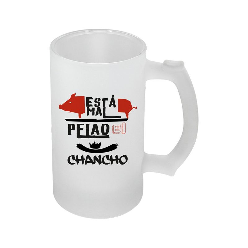 GENERICO - Vaso Shopero de Vidrio Empavonado con Dicho Popular