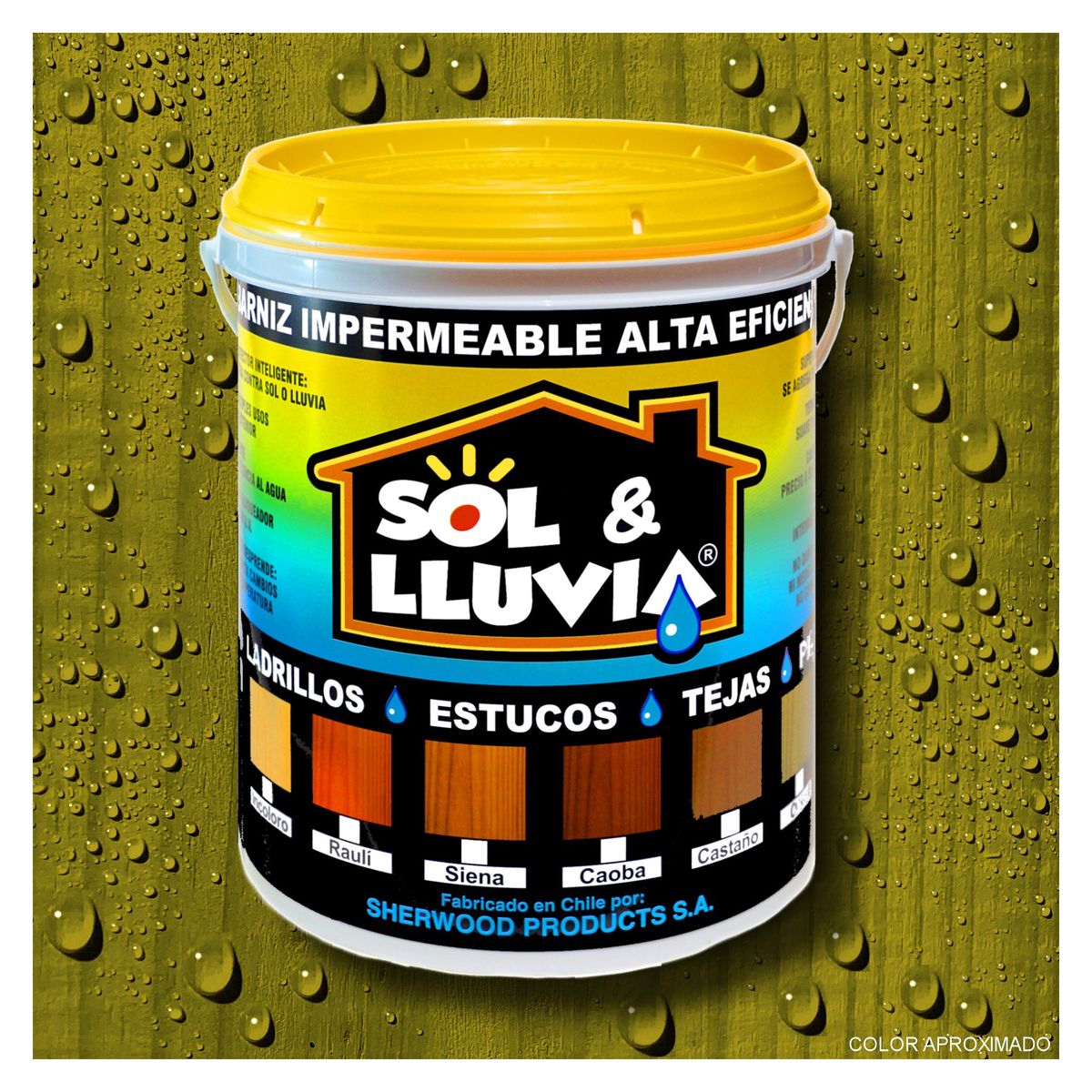 WETPROOF - BARNIZ PARA MADERA EXTERIOR IMPERMEABLE SOL Y LLUVIA® OLIVA 1 GALON