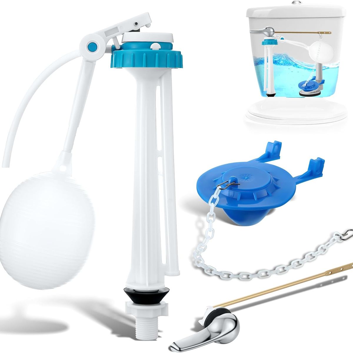 TATEE - Kit de reparación de inodoros Accesorios para inodoros con palanca