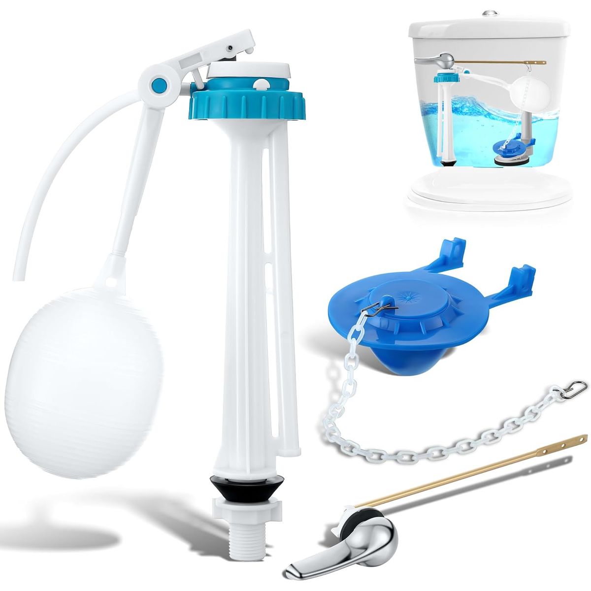 TATEE - Kit de reparación de inodoros Accesorios para inodoros con palanca