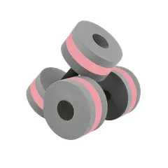 PLUSFIT - Mancuerna para ejercicios de piscina - Goma Eva Grisrosado