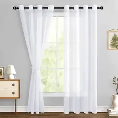 SUPERCENTER - Visillo Hecha Velo Luvia Con Argolla 150 *225cm 2 Paños