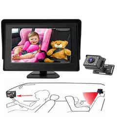 TATEE - Monitor de bebé para el auto con cámara trasera