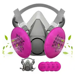 KUANGYE - 6200 Antivirus, Antipolvo, Mascarilla + 4 Filtros De Algodón