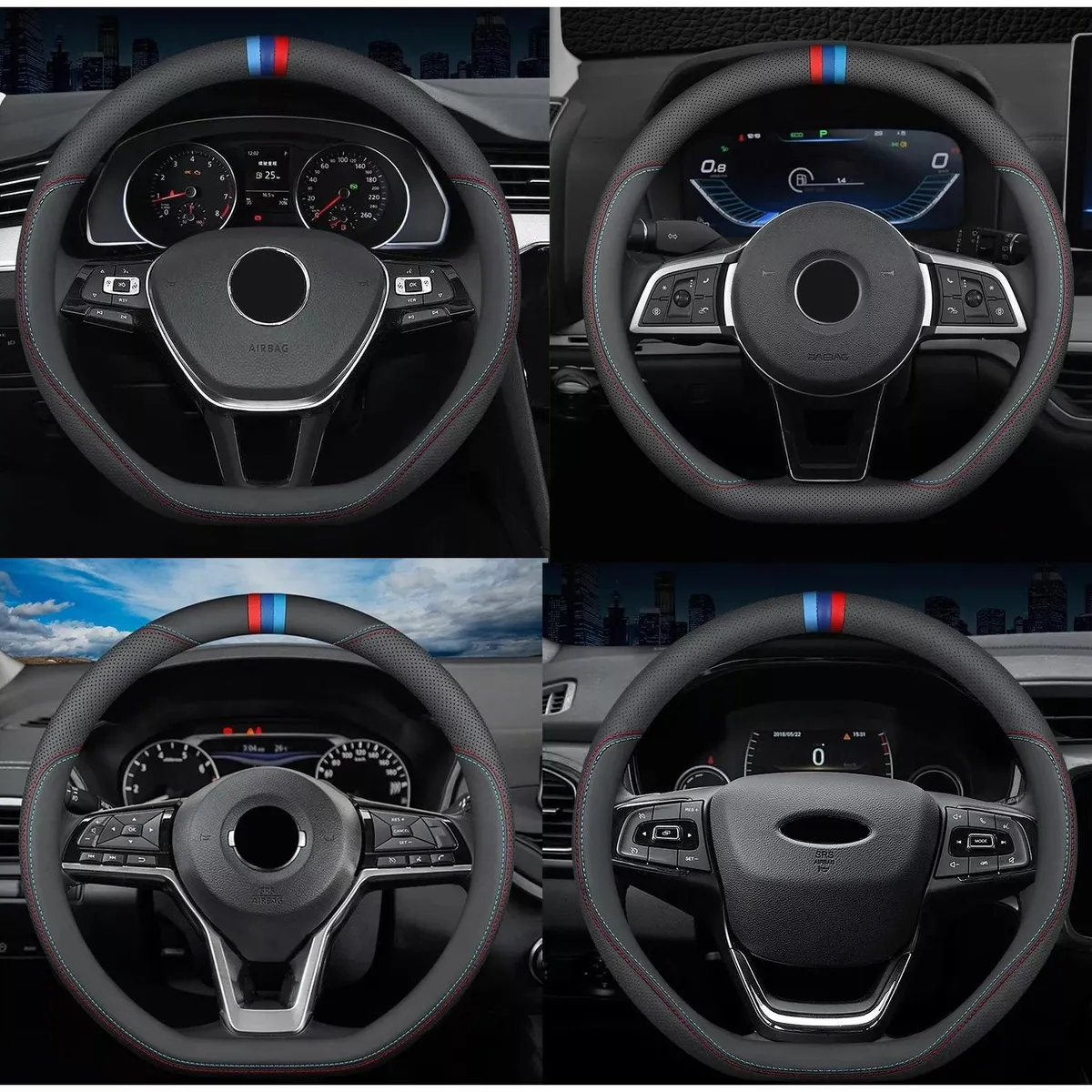 KUANGYE - Funda Cubre Volante Tipo D Para Vwnissan