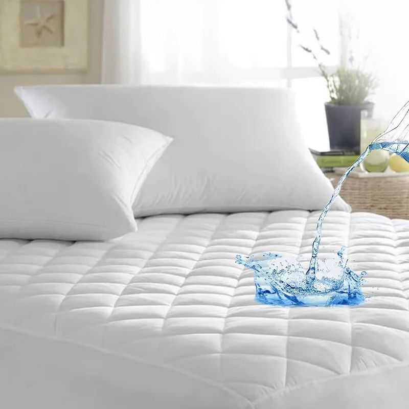 SUPERCENTER - Cubrecolchón Impermeable 2 Plazas + Funda De Almohada
