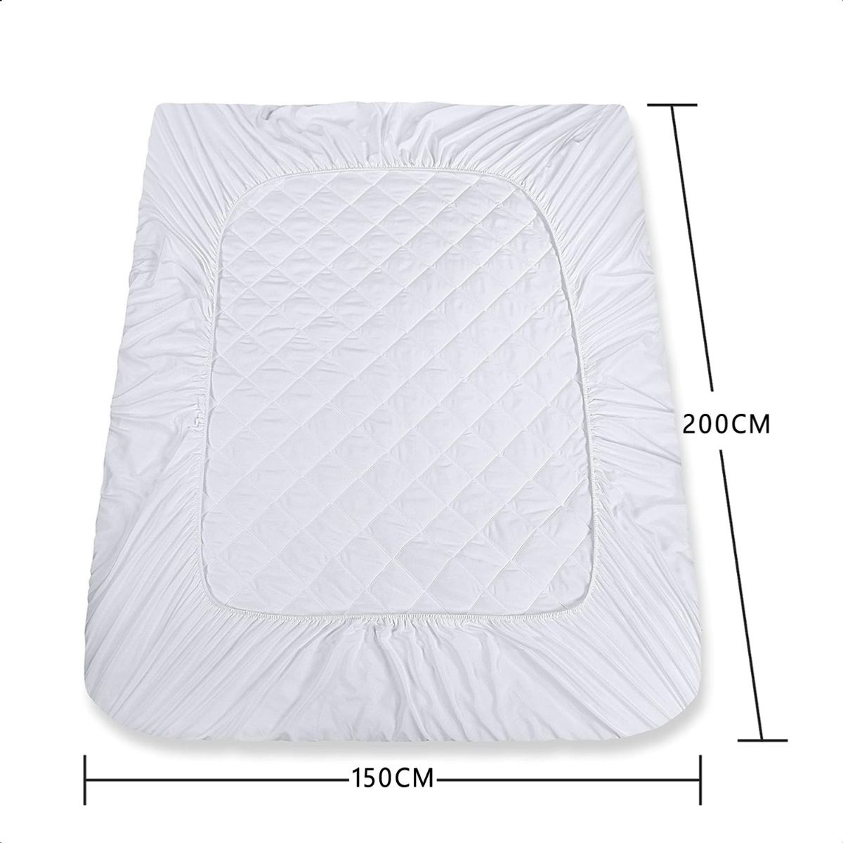 SUPERCENTER - Cubrecolchón Impermeable 2 Plazas + Funda De Almohada