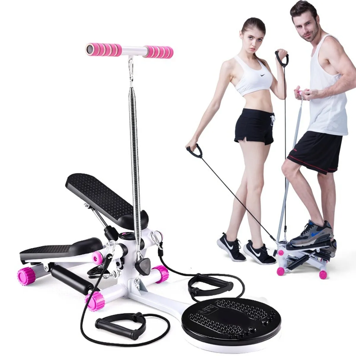 TATEE - mini eliptica Home Fitness multifuncional ajustable-rosa
