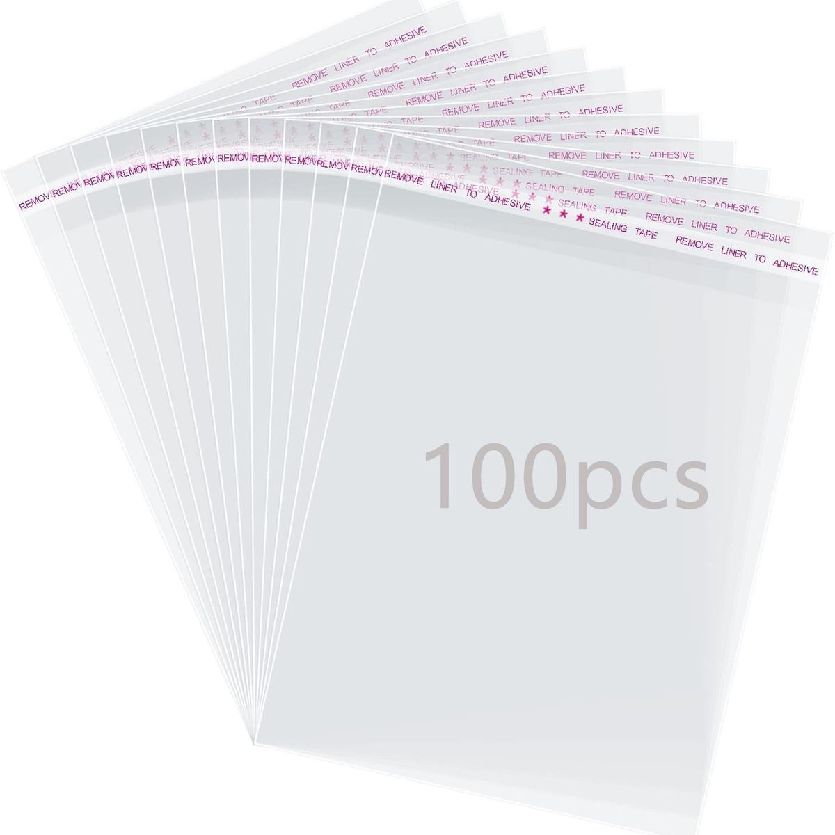 KUANGYE - Bolsa Celofán Cierre Con Adhesivo 40x50 Cms 100 Uni.