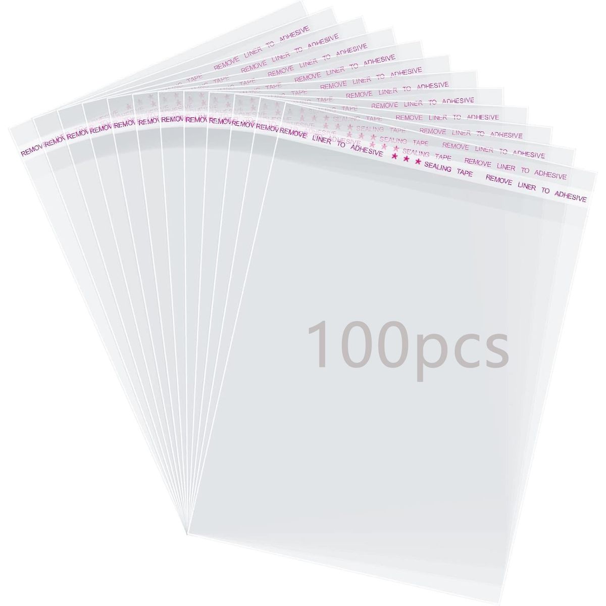 KUANGYE - Bolsa Celofán Cierre Con Adhesivo 40x50 Cms 100 Uni.