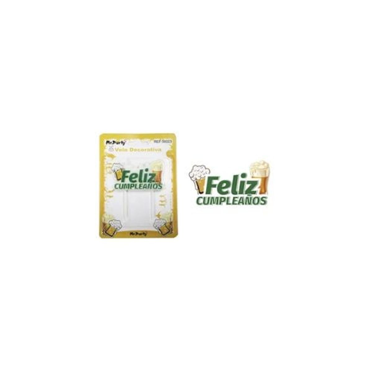 GENERICO - Vela De Feliz Cumpleaños Con Cervezas 7cm