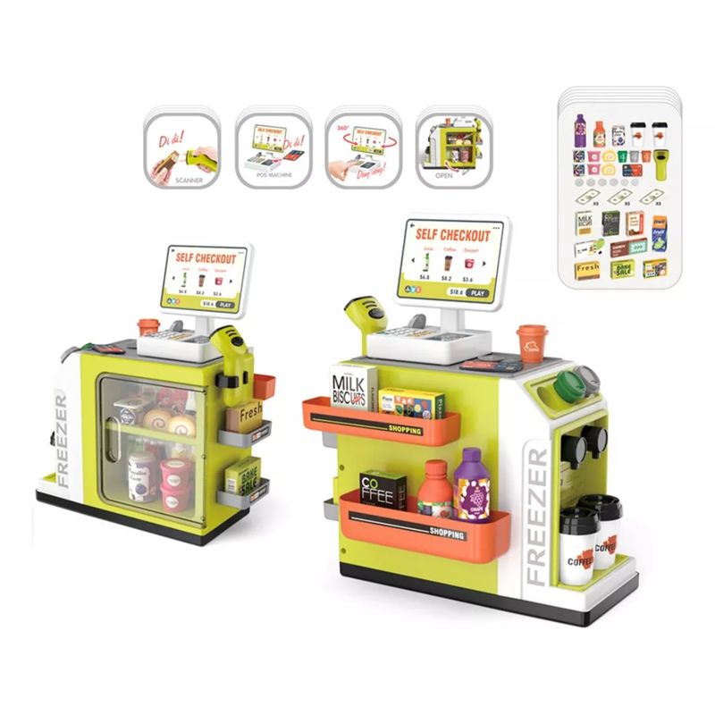 TATEE - Caja Registradora Mini Carrito De Supermercado Juegos Niños