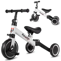 TATEE - Bicicleta infantil 3 en 1 con pedalesBicicleta infantil