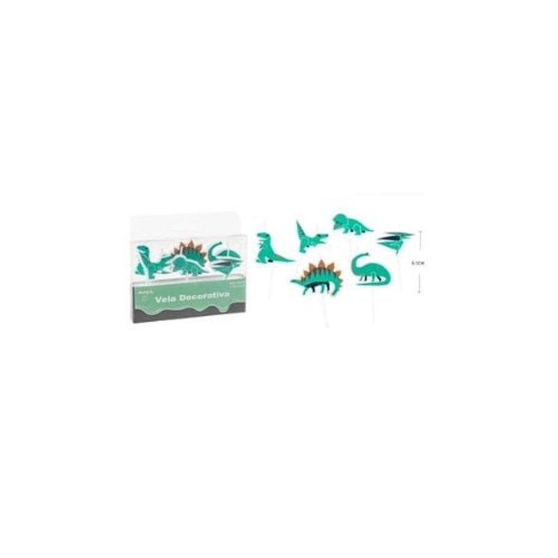 GENERICO - Velas De Dinosaurios 6cm 6pcs