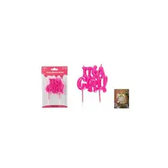 GENERICO - Vela Fuscia Baby Shower Its A Girl 11cm