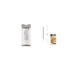 GENERICO - Velas Plateado Metálico 13cm 6pcs