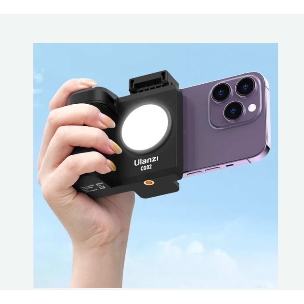 ULANZI - EMPUÑADURA INALÁMBRICA ULANZI CG02 BLUETOOTH LUZ DE RELLENO