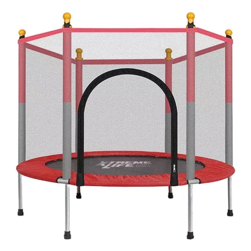 U BUY - Cama Elastica Pequeña 1.4 Metros 4.6 Pies Roja Con Malla