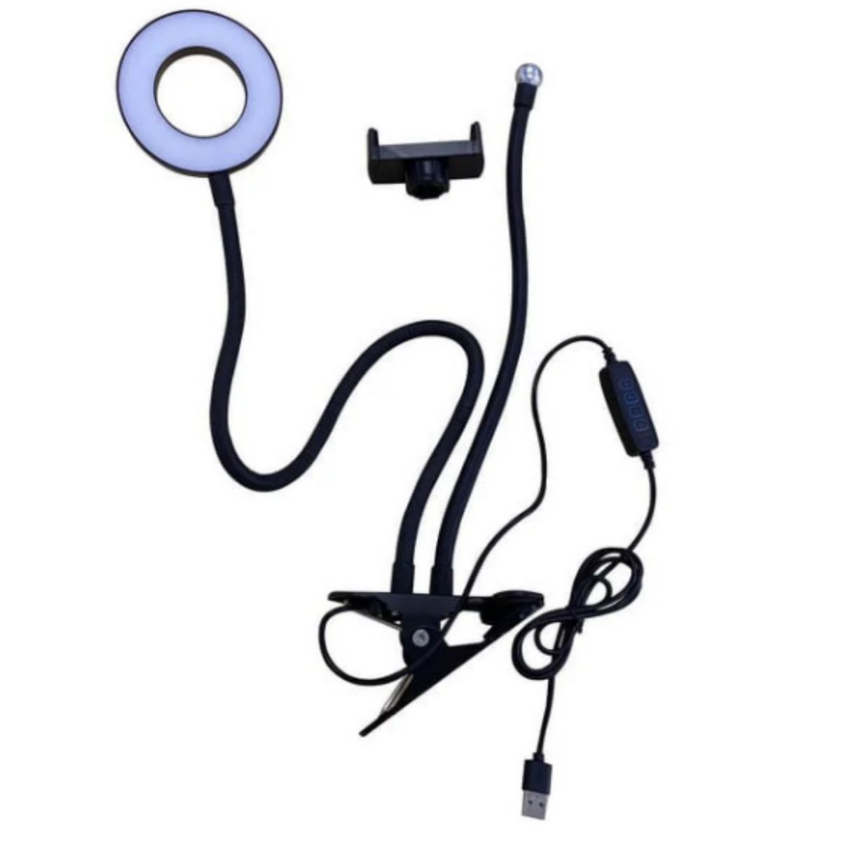 GENERICO - Soporte para Selfies + Clip + Aro de Luz