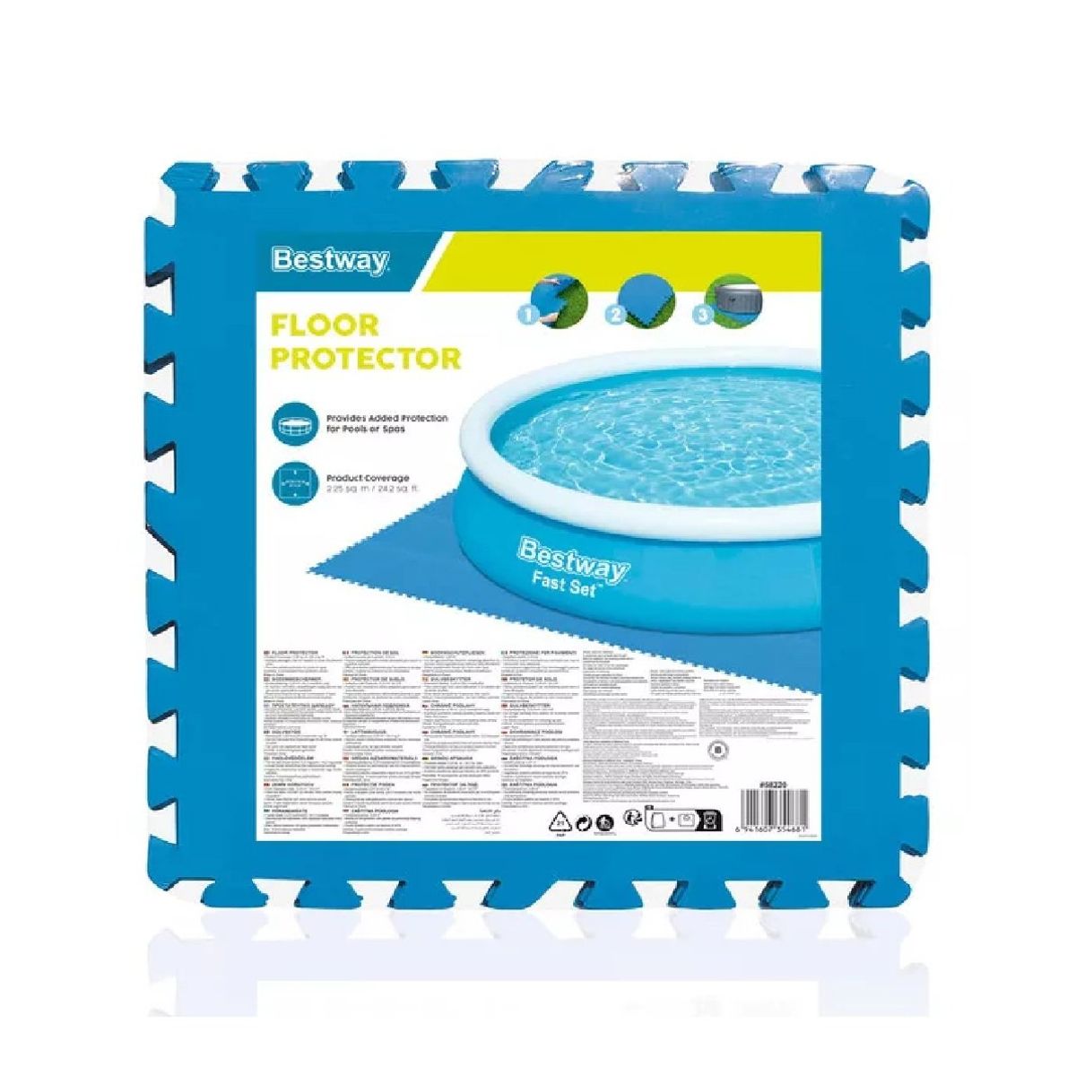 BESTWAY - Protector De Goma Para Piscina 225mts Bestway Color Azul