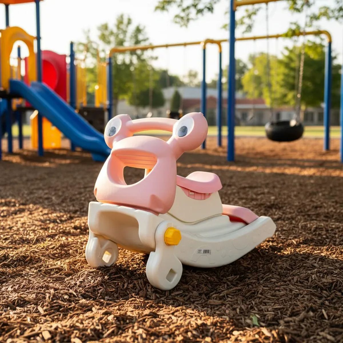 BEBESIT - Balancin Resbalin Tobogan  2en1 Rosa