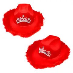 GENERICO - SOMBRERO VAQUERO CORONA ROJO X1UNI
