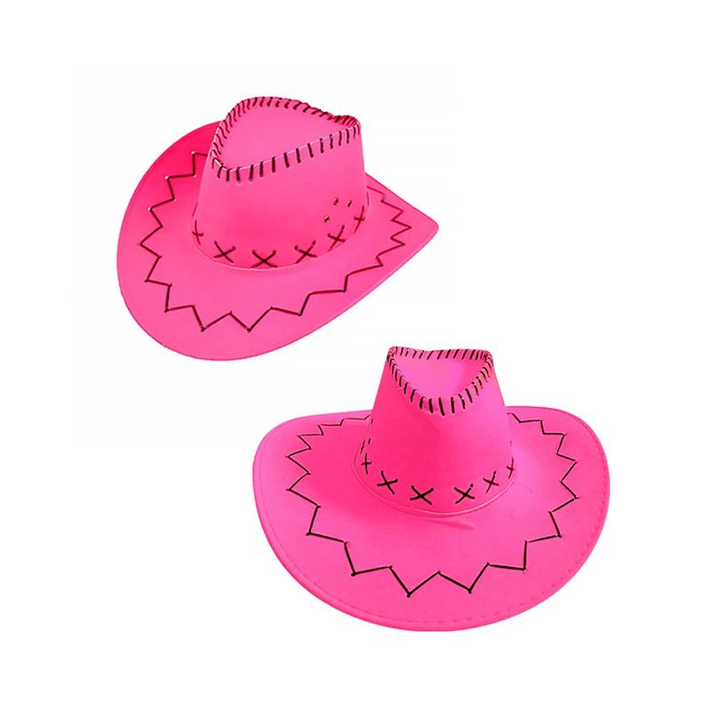 GENERICO - SOMBRERO VAQUERO FLUOR FUCSIA X1 UNI