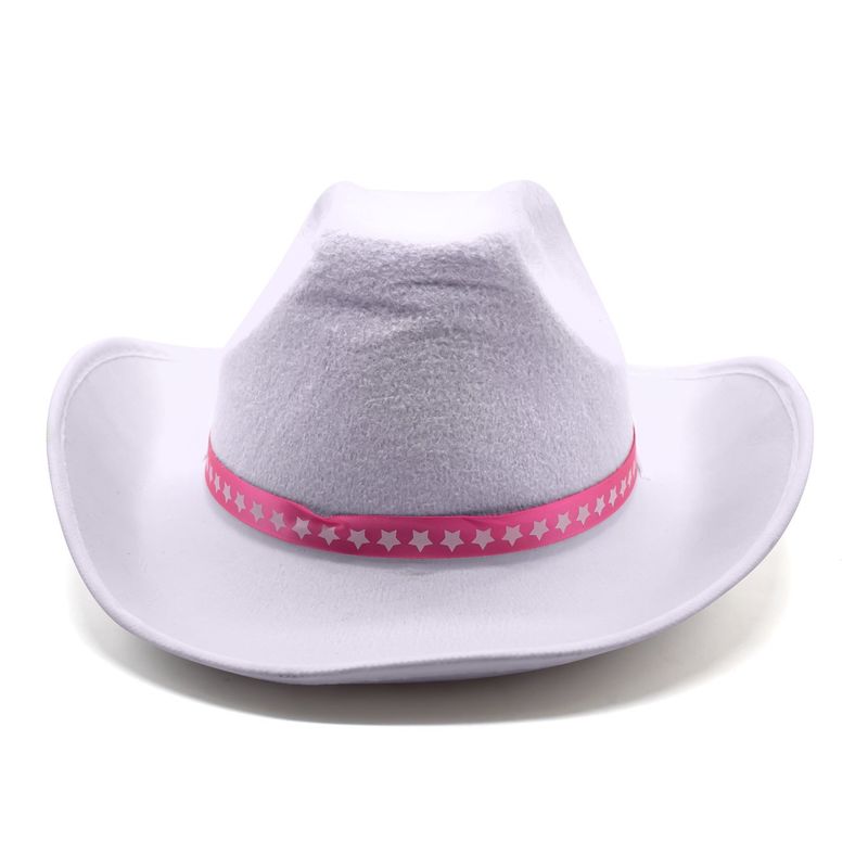 GENERICO - SOMBRERO VAQUERO MUÑECA BLANCO X1 UNI