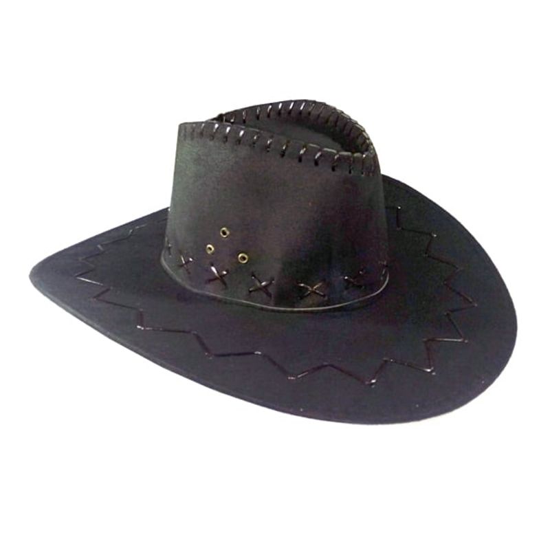 GENERICO - SOMBRERO VAQUERO NEGRO X1 UNI