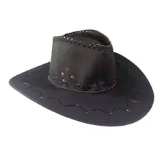 GENERICO - SOMBRERO VAQUERO NEGRO X1 UNI