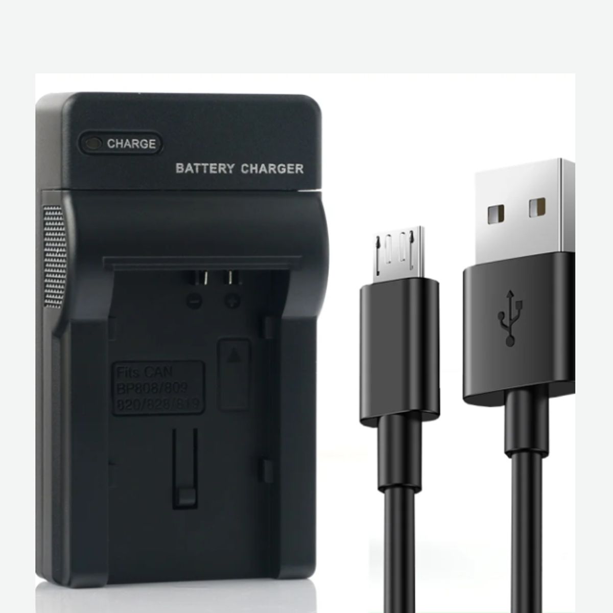 GENERICO - CARGADOR BATERÍA BP-808 BP-809 BP-819 BP-827 ALTERNATIVO CANON