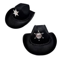 SOMBRERO VAQUERO SHERIF NEGRO X1UNI