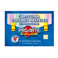 PROARTE - Est Cartulina Pintada Col Pasteles 12Col12Hjs