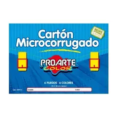 PROARTE - Est Carton Microcorrugado 6 Col 6 Hojas 25X34