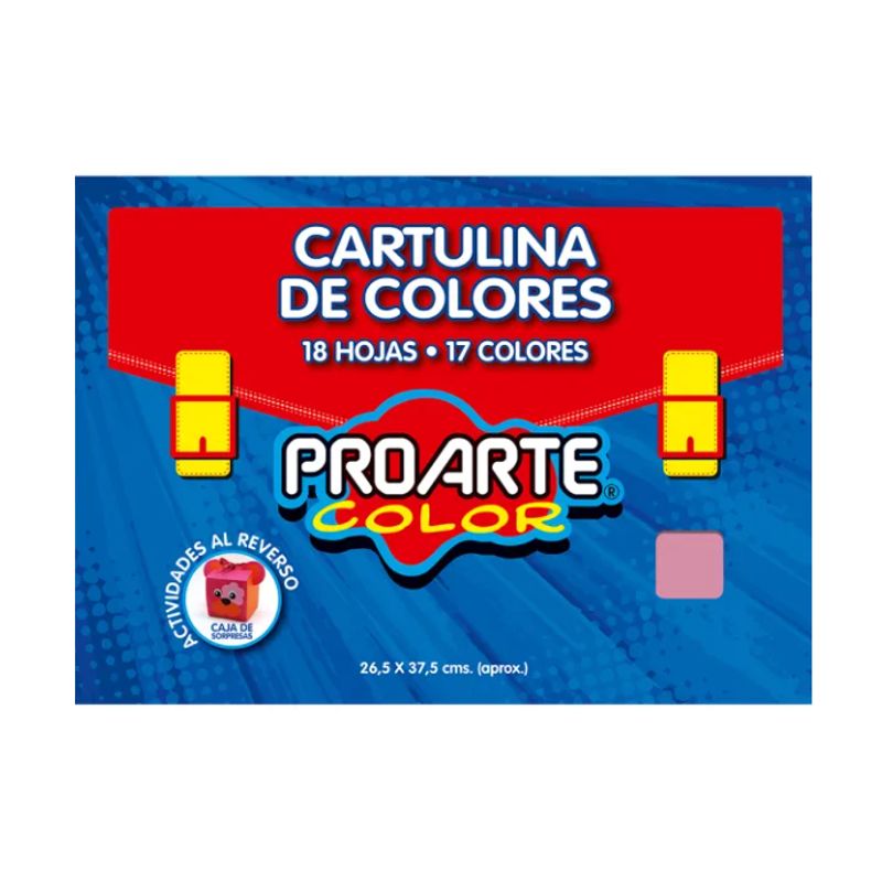 PROARTE - Est Cartulina Pintada 18Hjs 17 Col surtidos 265X375