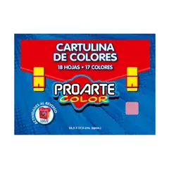 PROARTE - Est Cartulina Pintada 18Hjs 17 Col surtidos 265X375