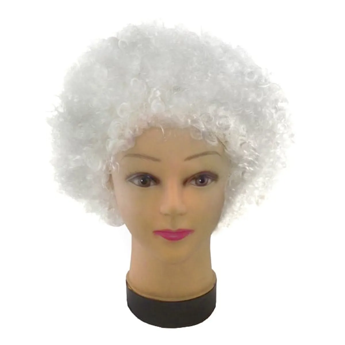 GENERICO - PELUCA AFRO 100GR BLANCO X1 UNI
