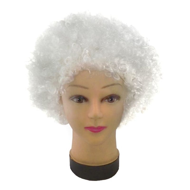 GENERICO - PELUCA AFRO 100GR BLANCO X1 UNI