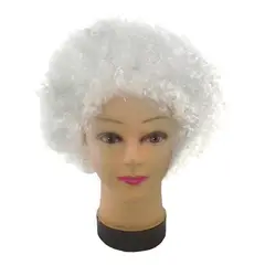 GENERICO - PELUCA AFRO 100GR BLANCO X1 UNI