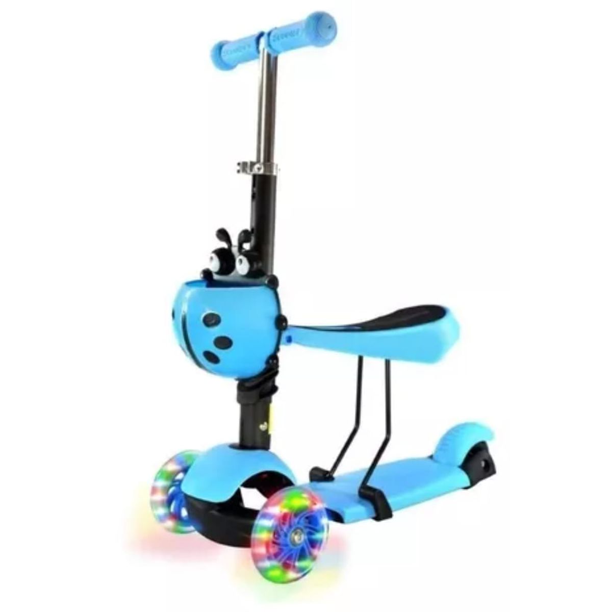 GENERICO - SCOOTER MONOPATIN 3 EN 1 AJUSTABLE CHINITA / COLOR CELESTE