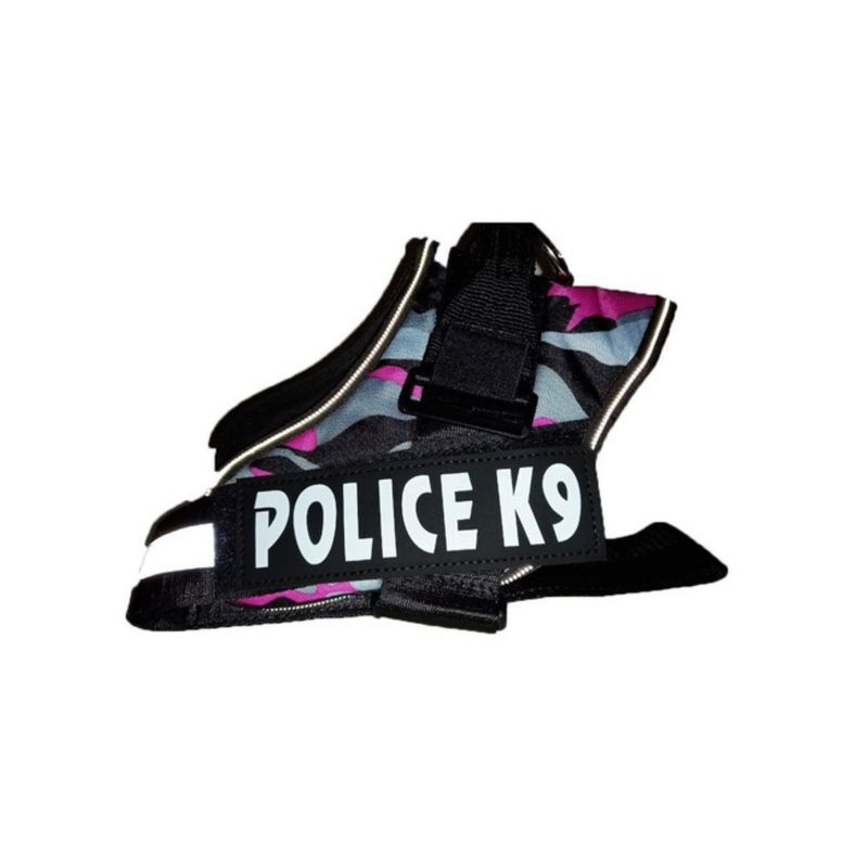 GENERICO - Arnes Police K9 Reforzado Talla M 10 A 15 KG - Diseños - Rosa - m
