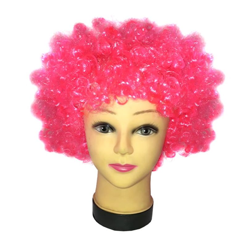 GENERICO - PELUCA AFRO 100GR FUCSIA X1 UNI