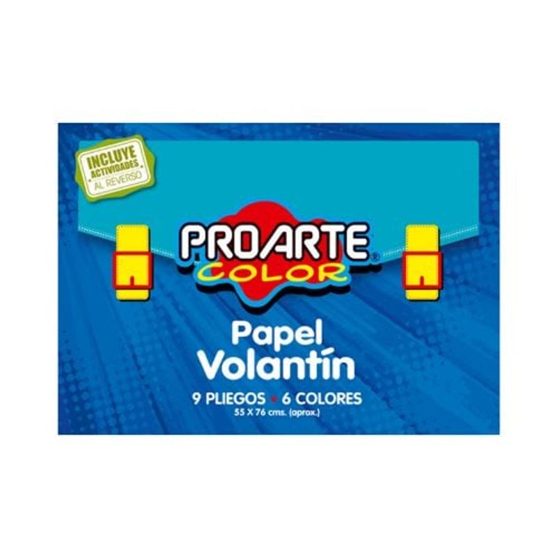 PROARTE - Estuche Papel Volantín 9 Hjs6 Col 55X76 Proarte