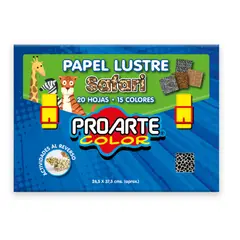 PROARTE - Est Papel Lustre 20hjs Safari 15 Diseños 265x375