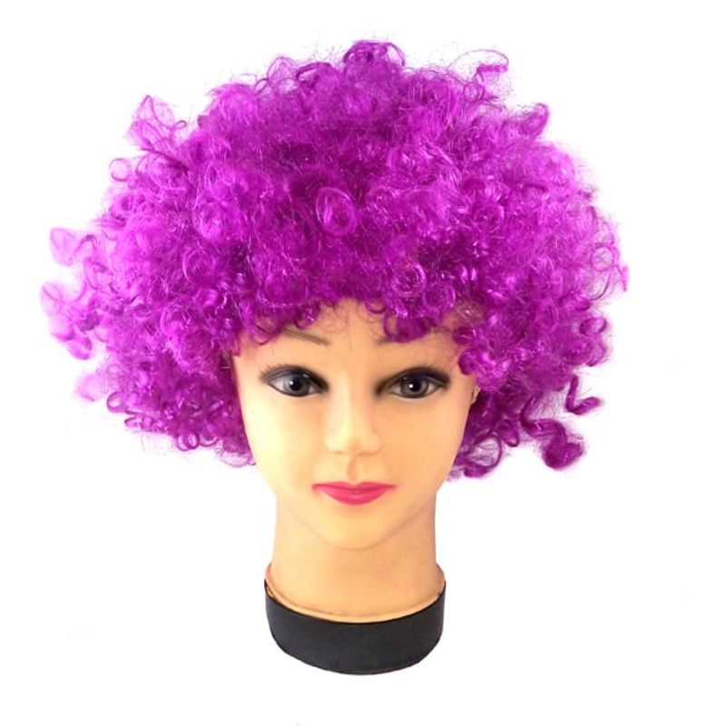 GENERICO - PELUCA AFRO 100GR MORADO FUERTE X1 UNI